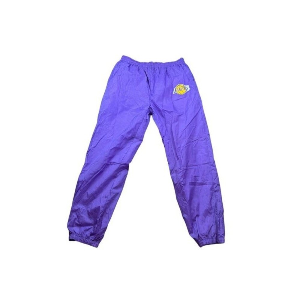 NBA Unique Sports Vintage LA Lakers Nylon Track Pants Mens Size Large Basketball